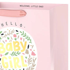 13" Bunny in Hot Air Balloon Baby Girl Large Gift Bag