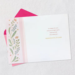 Hello Little Wonder New Baby Card for Girl