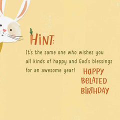 All Kinds of Happy Religious Belated Birthday Card