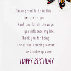 Wise and Wonderful Woman Birthday Card for Sister