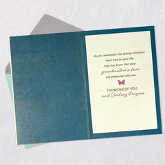 Her Love Will Always Be With You Sympathy Card for Loss of Grandmother