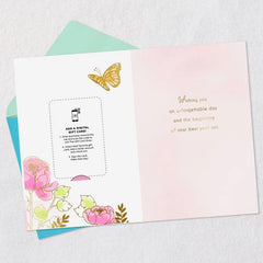 Best Year Yet Butterflies and Flowers Gift Card Greeting Birthday Card