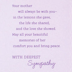 Marjolein Bastin Comfort and Peace Sympathy Card for Loss of Mother