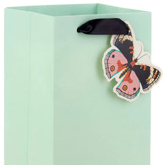 13" Butterfly on Cheetah Print Wine Gift Bag