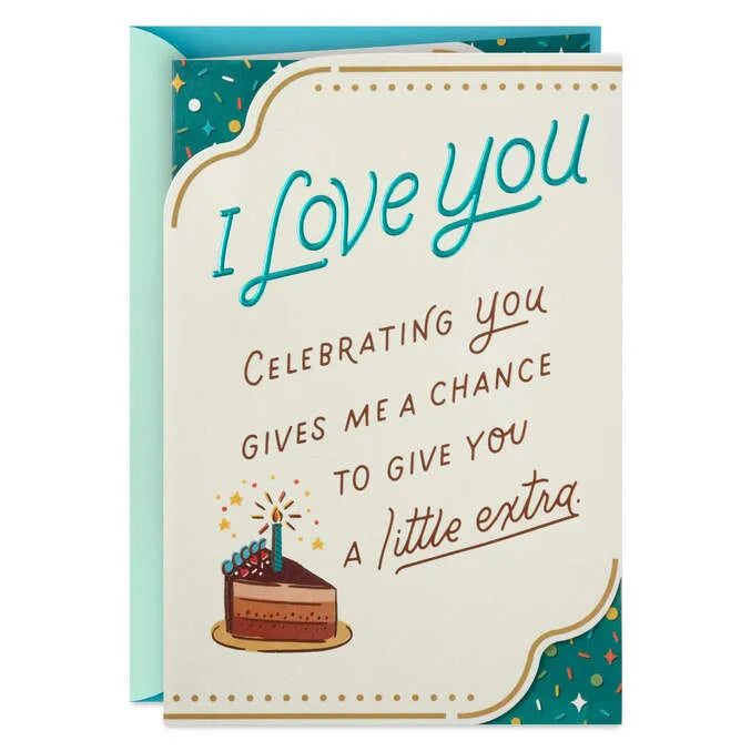 A Little Extra for the Man I Love Romantic Birthday Card for Him