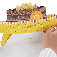 Chocolate Cake Musical 3D Pop-Up Birthday Card With Motion