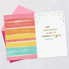 Cake Slice Happy and Bright Birthday Card for Granddaughter
