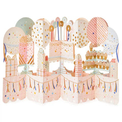 Jumbo Pile on the Fun Cake and Balloons 3D Pop-Up Birthday Card