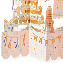 Jumbo Pile on the Fun Cake and Balloons 3D Pop-Up Birthday Card