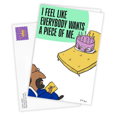 Everybody Wants a Piece Funny Custom Birthday Card