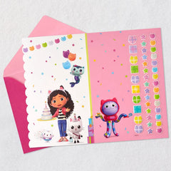 Gabby's Dollhouse Cat-titude Birthday Card with Stickers
