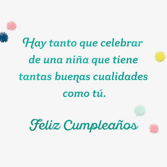 You're Beautiful Spanish-Language Birthday Card for Girl