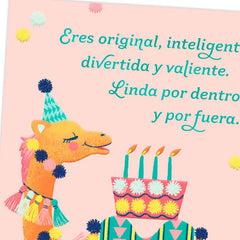 You're Beautiful Spanish-Language Birthday Card for Girl