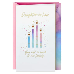 We're Lucky to Call You Family Birthday Card for Daughter-in-Law