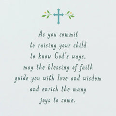 God's Blessings on Your Sweet Baby Religious Baptism Card