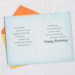A Life Well-Lived Candles 75th Birthday Card