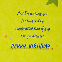 Wishes for a Bighearted Brother Birthday Card from Sister