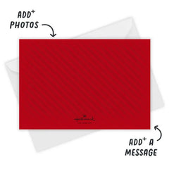 Candy Cane Stripe Flat Christmas Photo Card