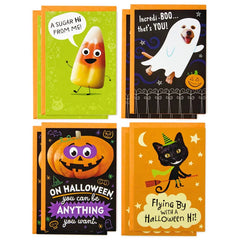 Candy Corn and Costumes Assorted Halloween Cards, Pack of 8