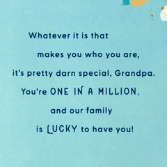 One in a Million Birthday Card for Grandpa