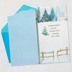 Once in a Lifetime Love Romantic Christmas Card