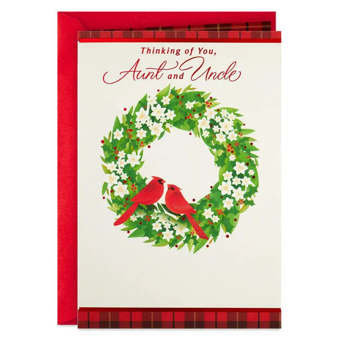 Thinking of You Christmas Card for Aunt and Uncle