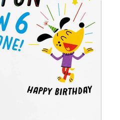 Fantastic and Fun 6th Birthday Card With Stickers