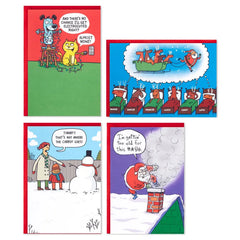 Merry Mischief Funny Assorted Christmas Cards, Pack of 24