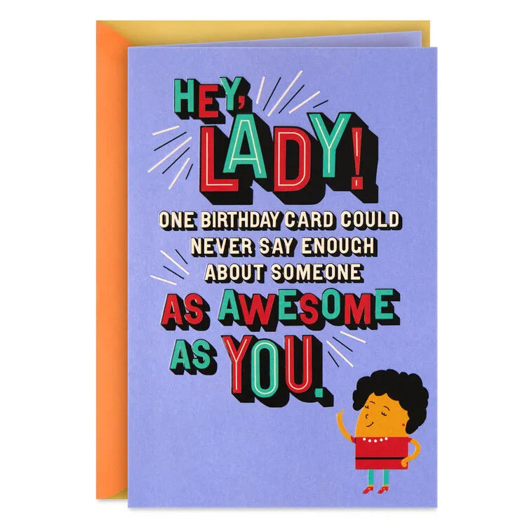 A Bad-Ass, Smart-Ass, Kick Ass Lady Birthday Card With Mini Cards for Her