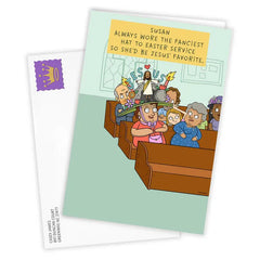 Fancy Easter Hat Funny Custom Easter Card