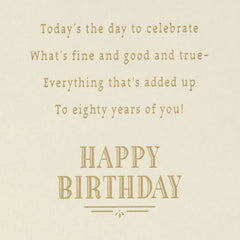 Today's the Day to Celebrate 80th Birthday Card