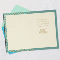 Today's the Day to Celebrate 80th Birthday Card