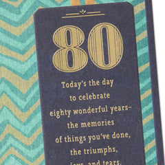 Today's the Day to Celebrate 80th Birthday Card
