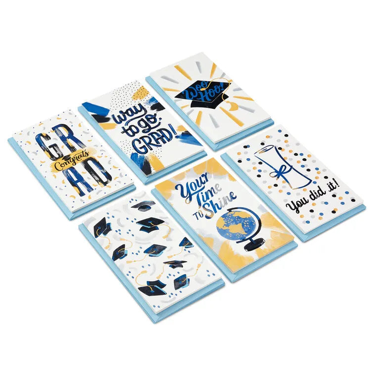 Festive Grad Wishes Graduation Cards Assortment, Pack of 36