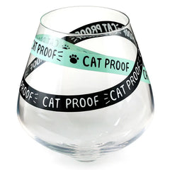 Funny "Cat Proof" Tipped Stemless Wine Glass, 15.5 oz.