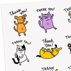 Just Can't Say It Enough Dogs and Cats Funny Thank You Card