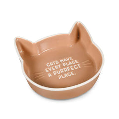 Purrfect Place Cat-Shaped Trinket Dish
