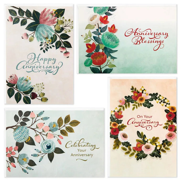 Celebrating You Assorted Religious Anniversary Cards, Box of 12