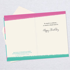 Celebrate Every Good Thing Religious Birthday Card