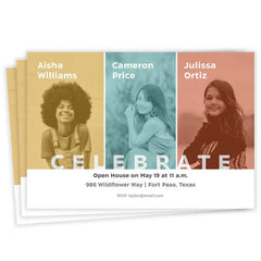 Celebratory Color Blocks Graduation Invitation