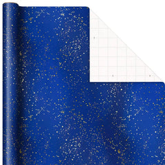 Celestial Blues 3-Pack Assorted Wrapping Paper Roll Bundle, 120 sq. ft. total