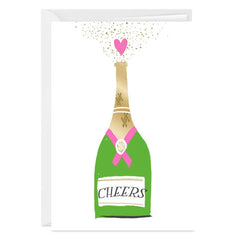 Champagne Cheers Custom Congratulations Card