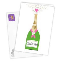 Champagne Cheers Custom Congratulations Card