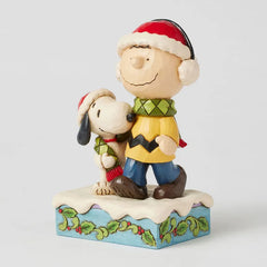 Jim Shore Peanuts Charlie Brown and Snoopy Wrapped in Scarf Figurine, 6"
