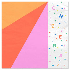 Cheers Color Burst Dinner Napkins, Pack of 20