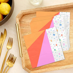 Cheers Color Burst Dinner Napkins, Pack of 20