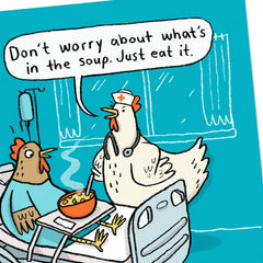 Just Eat It Funny Get Well Card