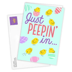 Cute Chicks Peepin' In Custom Easter Card