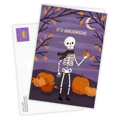 Chill Skeleton Custom Halloween Card
