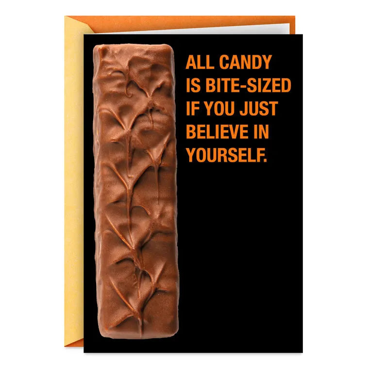 Bite-Sized Candy Confidence Funny Halloween Card